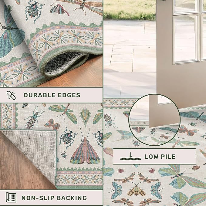 Hazo Haus Green and Blue Nursery Rug 5x8 - Image 5
