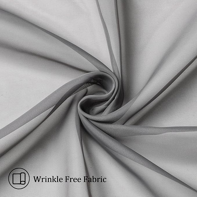 Aiyufeng Sheer Voile Window Treatment Rod Pocket Curtain Panels - Image 7