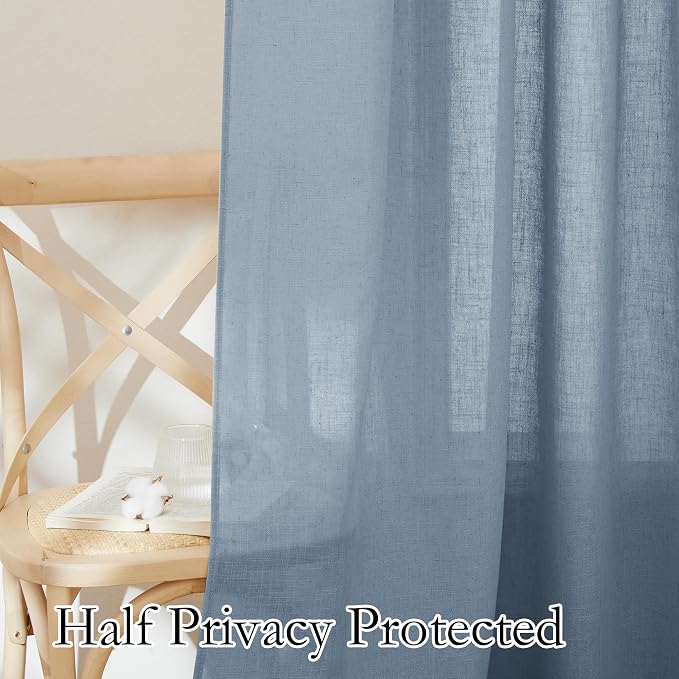 RYB HOME Linen Texture Curtains - Image 4