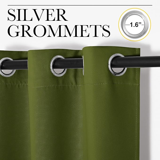 NICETOWN Window Curtain Panels, Christmas Window Decoration Thermal Insulated - Image 2