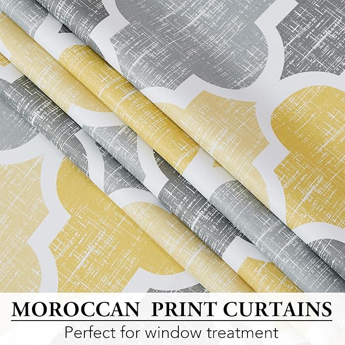 Beauoop 100% Blackout Curtains 54 Inches Long 2 Panels - Image 4