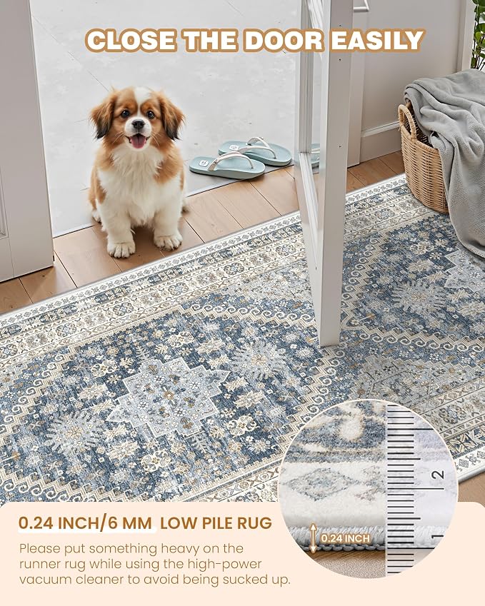 Hallway Runner Rug 2x12, Extra Long Washable Runner Rugs - Image 6