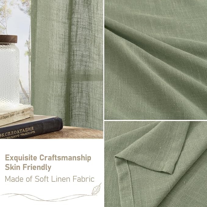 LAMIT Linen Curtains 102 Inches Long - Image 6