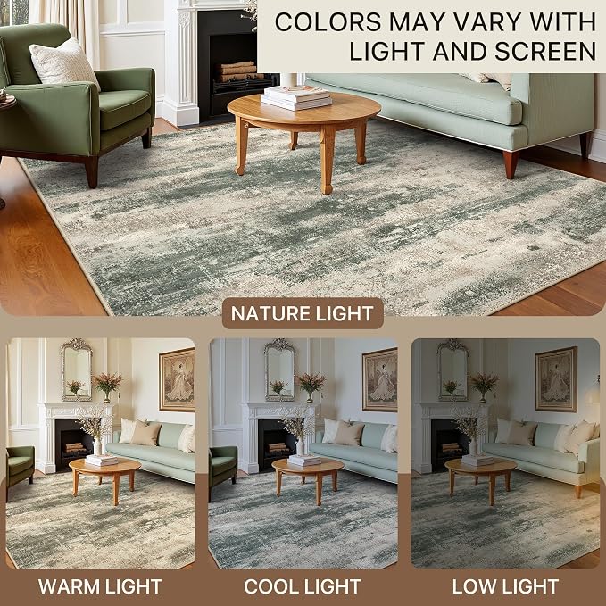 BEIMO Area Rugs 5x7 for Living Room Bedroom, Modern Abstract Machine Washable - Image 5