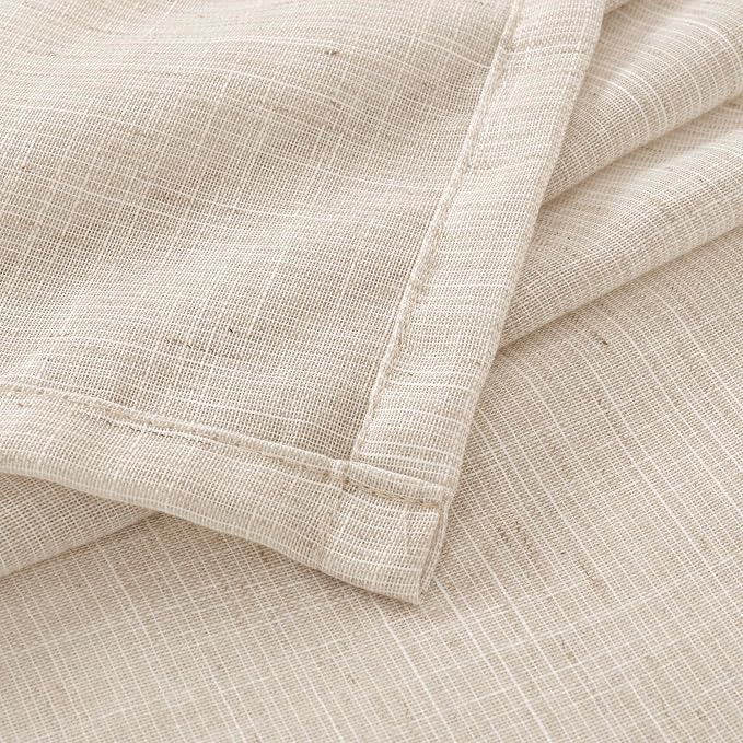 BGment Oatmeal Linen Curtains 63 Inches Long - Image 9