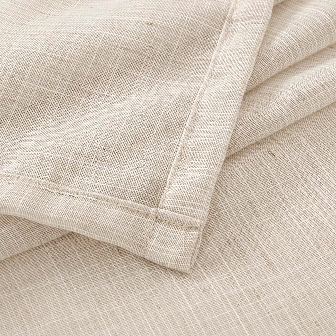 BGment 80 Inches Long Linen Semi Sheer Curtains - Image 9