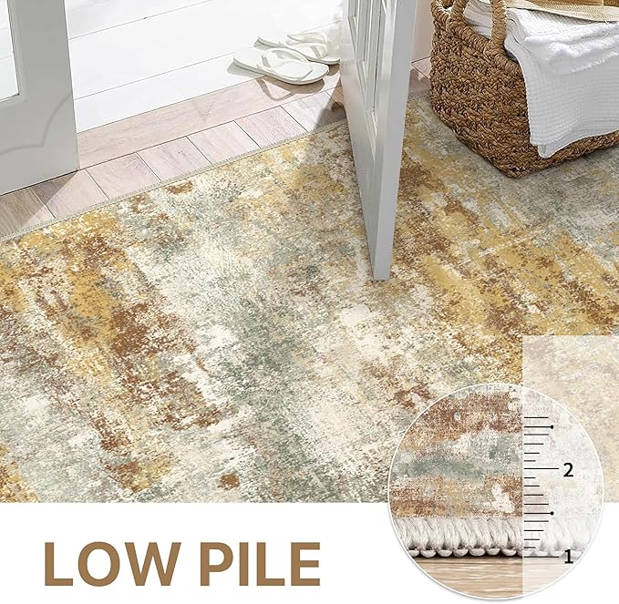 Area Rugs 6x9 for Living Room Bedroom, Modern Abstract Machine Washable Rug - Image 9