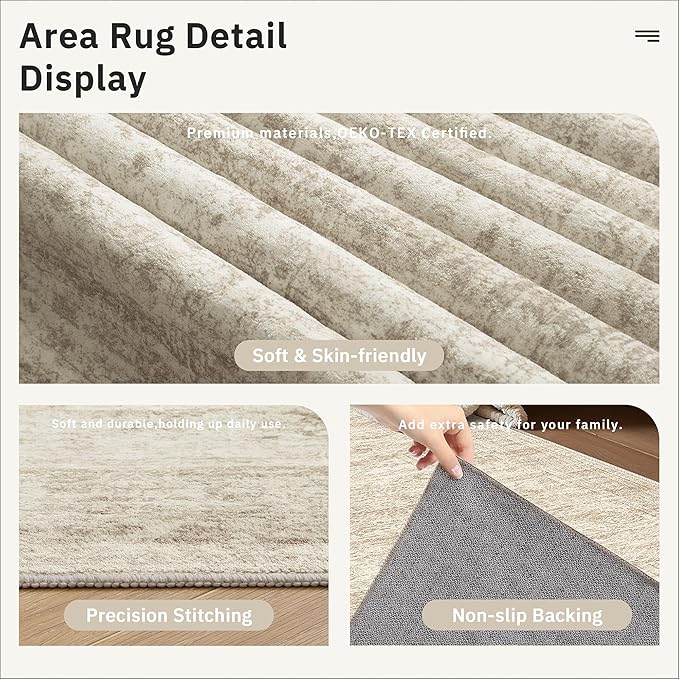 Runner Rug 2'x8' Washable Non-Slip Runner Rugs - Image 6