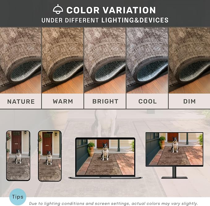 Hazo Haus Boho Taupe Brown Living Room Rug 8x10 - Image 6