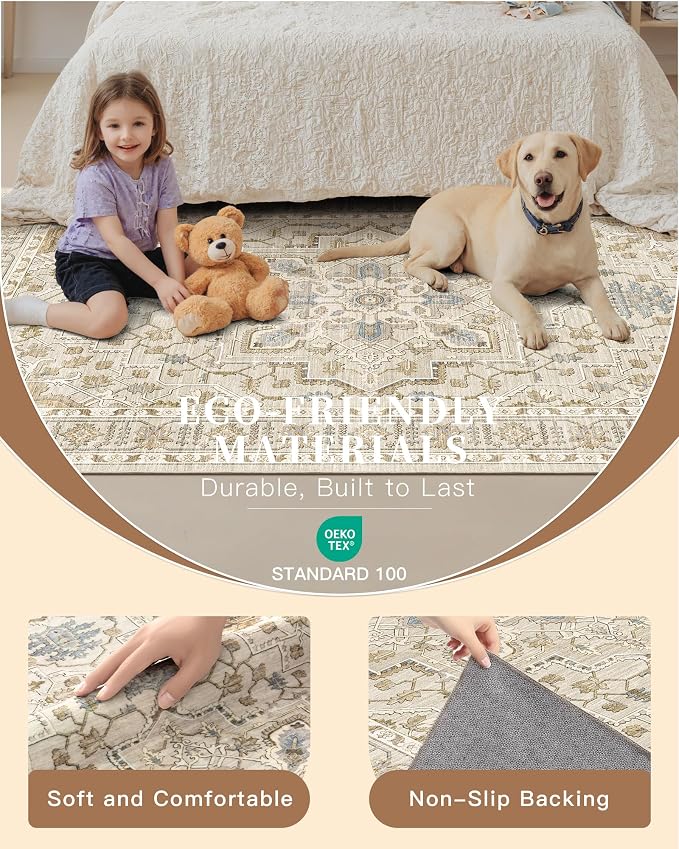Madane Hallway Rug 3x10, Kitchen Rugs Washable Entryway Rug 10ft Vintage - Image 5