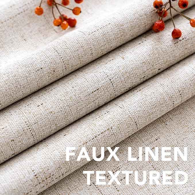 H.VERSAILTEX Blackout Curtains, Linen Curtains 108 inches Long 100% Black Out - Image 4