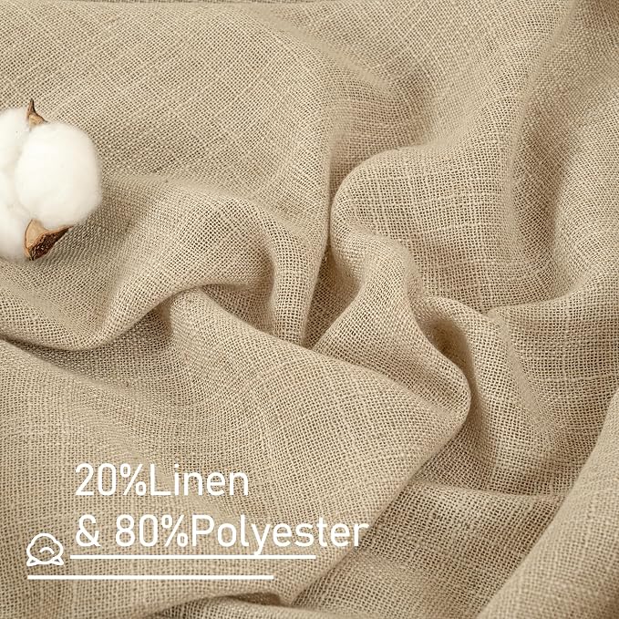 LAMIT 60 Inch Sheer Linen Curtains - Image 2