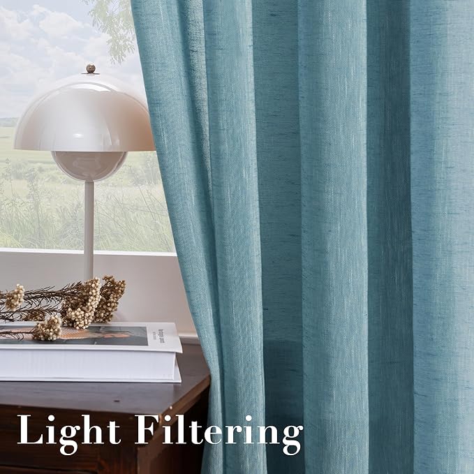 H.VERSAILTEX Natural Linen Semi Sheer Curtains - Image 7