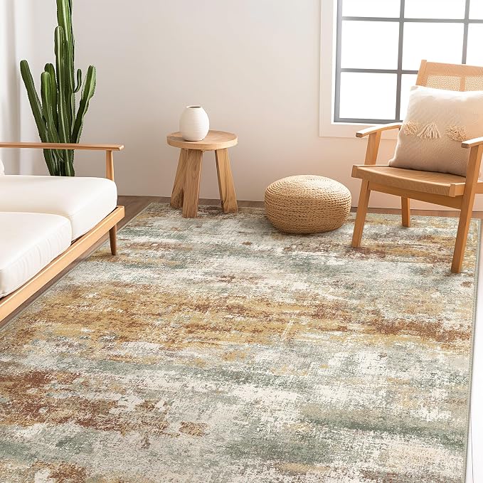Area Rugs 6x9 for Living Room Bedroom, Modern Abstract Machine Washable Rug - Image 3