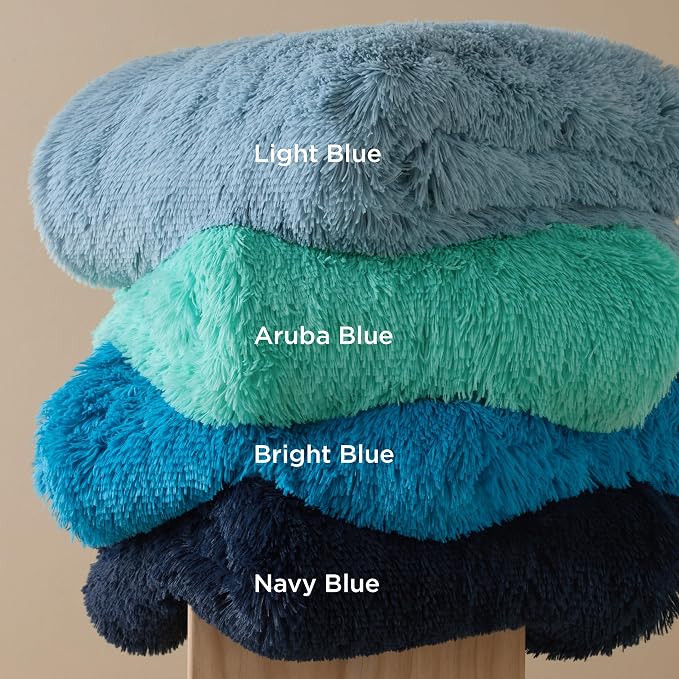 Bedsure GentleSoft Fluffy Navy Blue Throw Blanket - Image 8