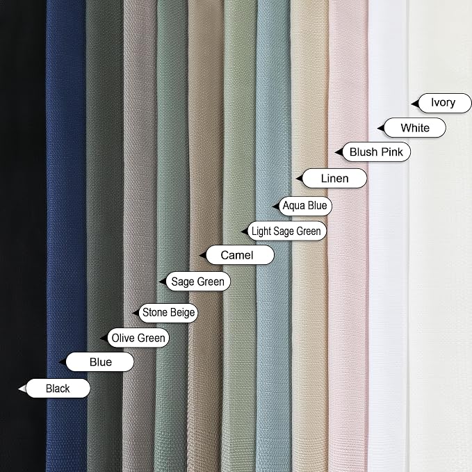 Chyhomenyc Olive Green Valance for Windows, Light Filtering Faux Linen Textured - Image 6
