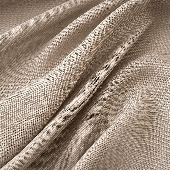 MIULEE Taupe Linen Curtains 108 Inches Long - Image 4