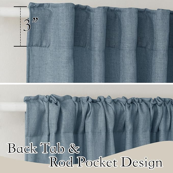 RYB HOME Blue Sheer Curtains - Image 2