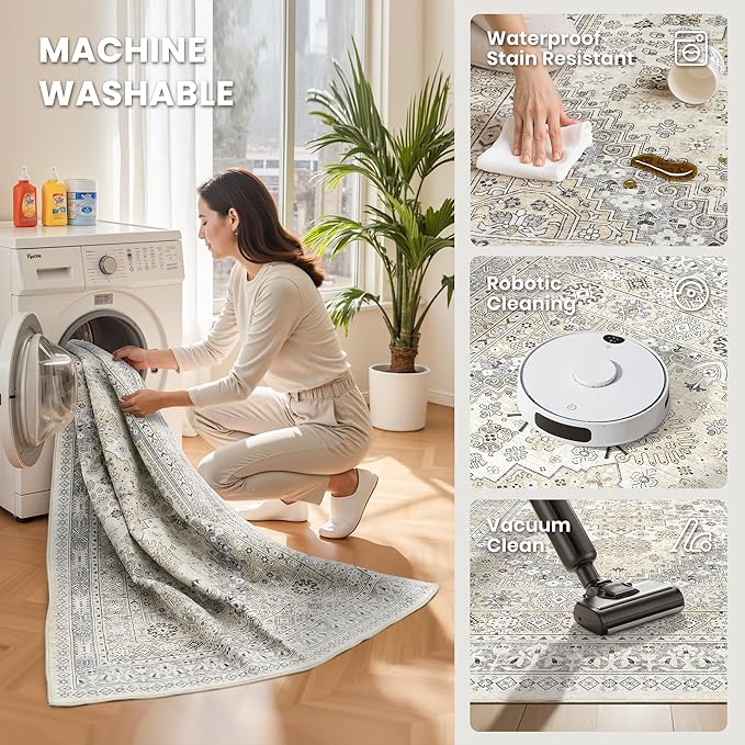 zesthome 2x3 Entryway Rug, Soft Washable Rugs, Non Slip Area Rug, Stain - Image 5