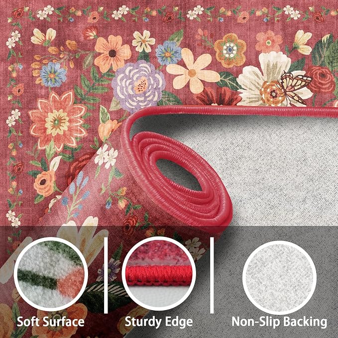 Rug for Hallways Kitchen Rug 3x7, Non Slip Washable Rugs - Image 4