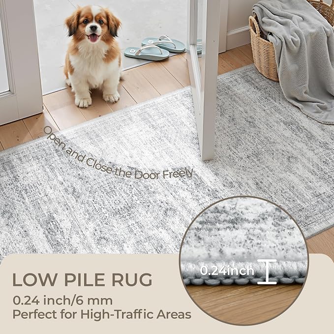 4x10 Runner Rug, Washable Hallway Runner Rug - Image 6