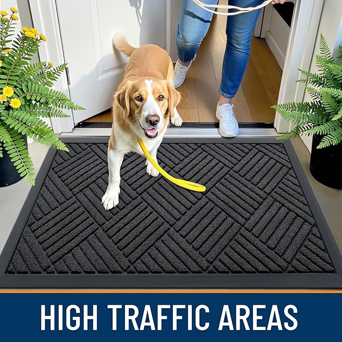 OLANLY Front Door Mat Outside Entrance 71x23, Heavy Duty Sturdy Natural Rubber - Image 5