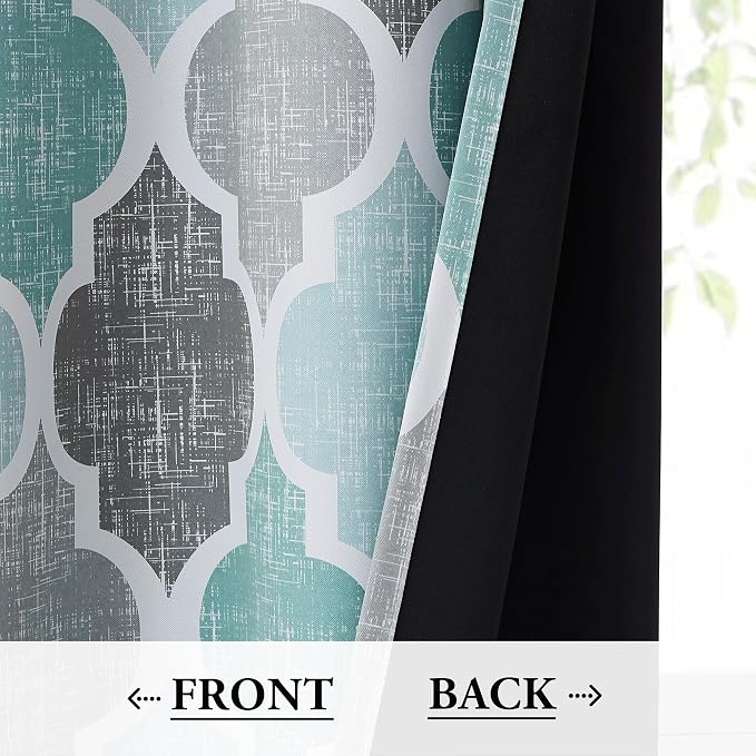 Beauoop 100% Blackout Curtains 63 Inches Long 2 Panels - Image 3