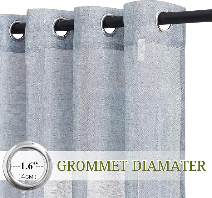 NICETOWN Sheer Curtains Flax Texture - Image 3