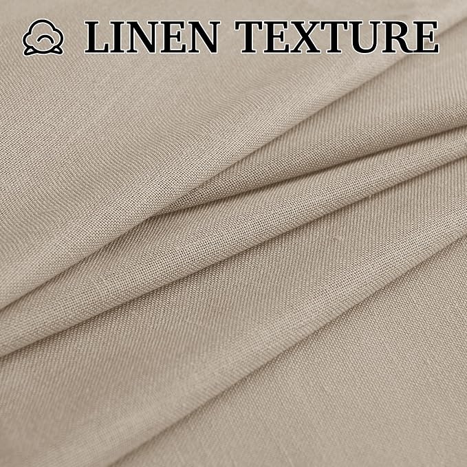RYB HOME Linen Sheer Curtains 120 inches Long, Room Divider Curtains - Image 6