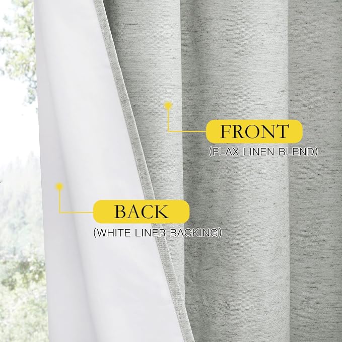 NICETOWN Grey Noise and Lights Block Out Curtains, 2 Panels, 34-inch W by - Image 5