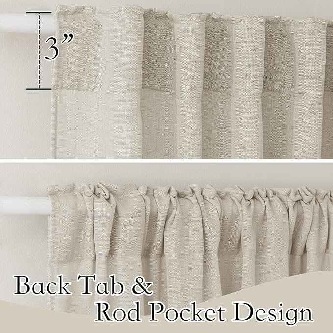 RYB HOME Linen Curtains for Bedroom - Image 3