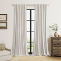 Guken Light Beige 100% Blackout Curtains 112 Inch Length 2 Panels Set Neutral by Guken