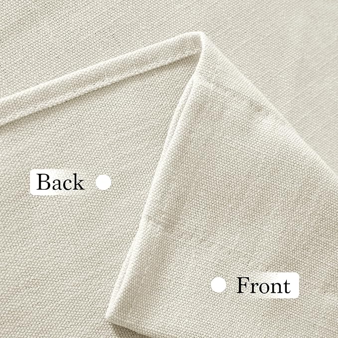 RYB HOME Short Kitchen Valances Thick Faux Linen Blended 2 Panels, Privacy - Image 3