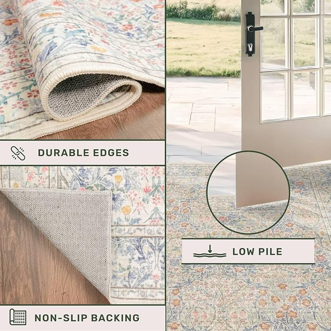 7x10 Washable Rug for Living Room - Image 5