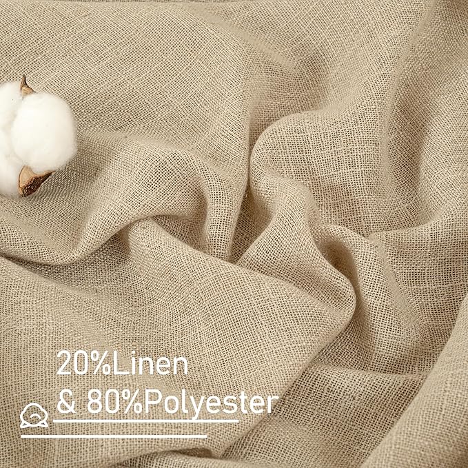 LAMIT Brown Linen Curtains 84 inches - Image 2