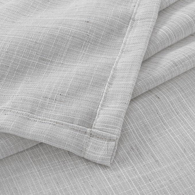 BGment Light Grey Linen Curtains 96 Inch Length - Image 8