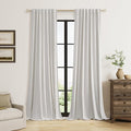 Guken Natural 100% Blackout Curtains 102 Inch Length 2 Panels Set by Guken