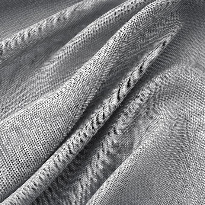 MIULEE Grey Linen Curtains 108 Inches Long - Image 4