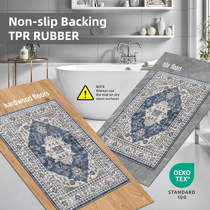 Kitchen Sink Rugs Set 0f 2: Washable Non-Slip Hardwood Floor Mat - Image 6