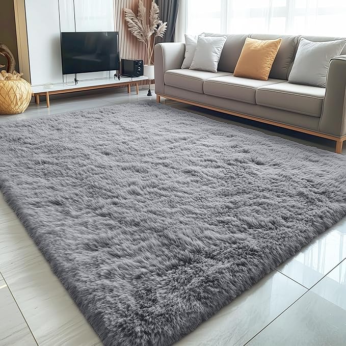 OLANLY 5x6 Area Rugs for Living Room Bedroom, Machine Washable Soft Fluffy - Image 3