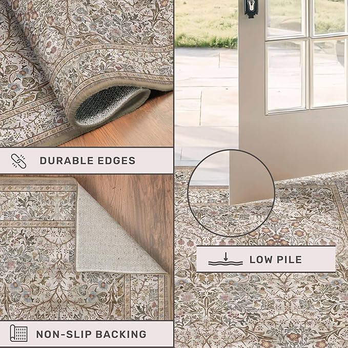 Hazo Haus Moss Green 2x5 Bathroom Rug Runners Non Slip Washable - Image 4