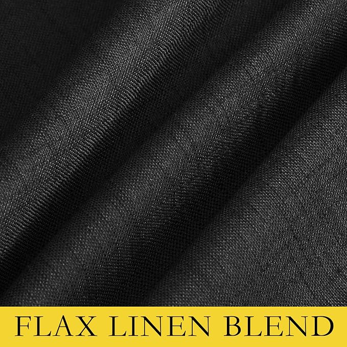 NICETOWN Black Out Linen Curtains, Complete Blackout Shades - Image 8