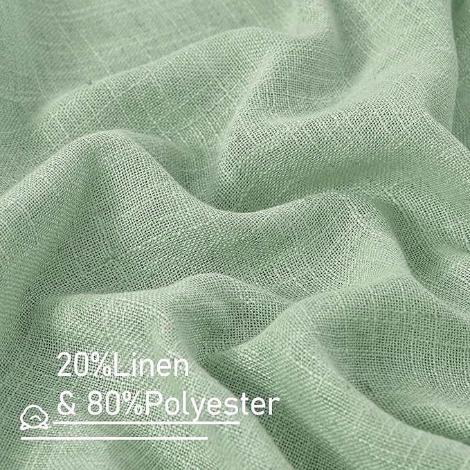 LAMIT 40 Inch Length Linen Curtains - Image 2