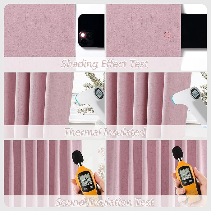 Guken 100% Blackout Curtains 102 Inch Length 2 Panels Set - Image 5