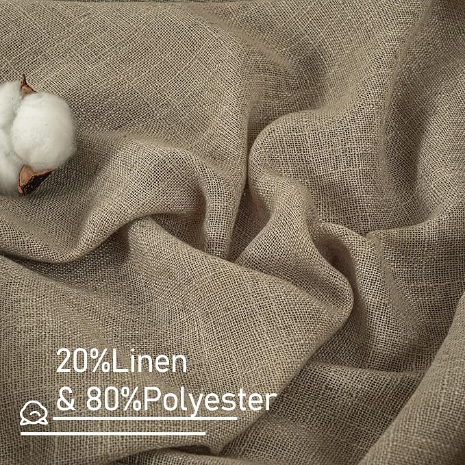 LAMIT Short Linen Curtains 30 Inch Length - Image 2