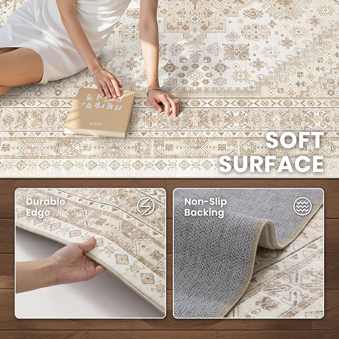 zesthome 2x3 Entryway Rug, Soft Washable Rugs, Non Slip Area Rug, Stain - Image 6