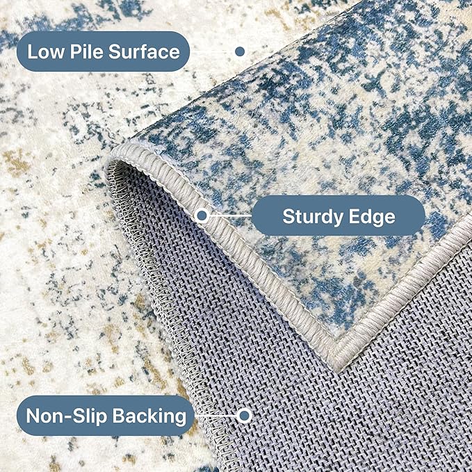 BEIMO Area Rugs 6x9 for Living Room Bedroom, Modern Abstract Machine Washable - Image 7