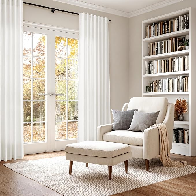 Nanspring Extra Long 108 Inch Curtains Linen - Image 6
