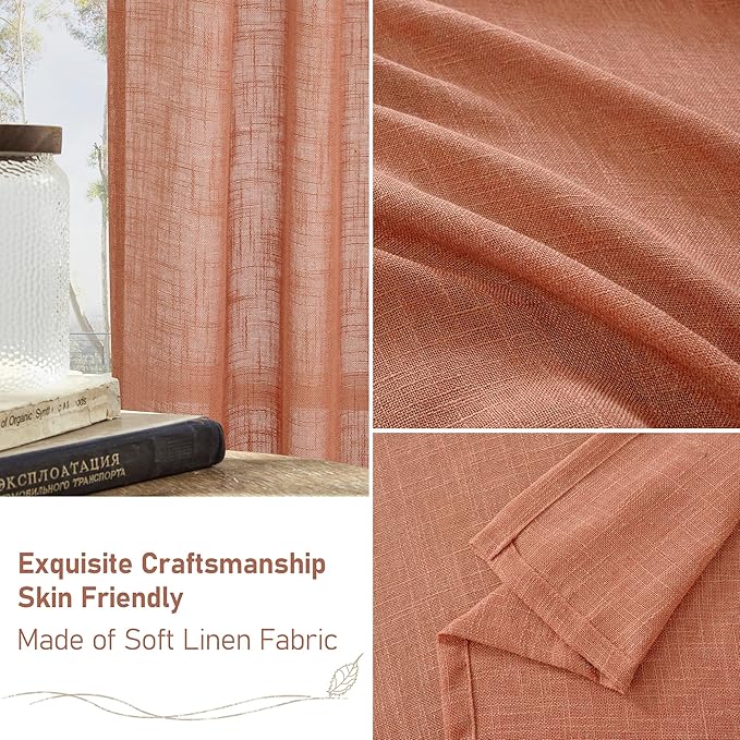 LAMIT Terracotta Linen Curtains - Image 6