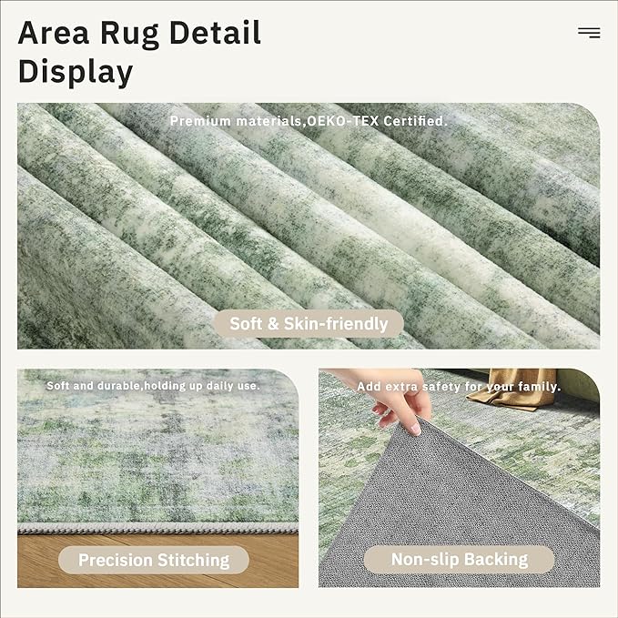 Runner Rug 2x6 Washable Non-Slip Kitchen Runner Rugs - Image 6